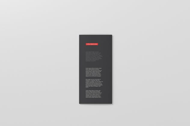 四折页DL菜单小册子样机模板 4-Fold Brochure Mockup – DL 99x210mm插图(9)