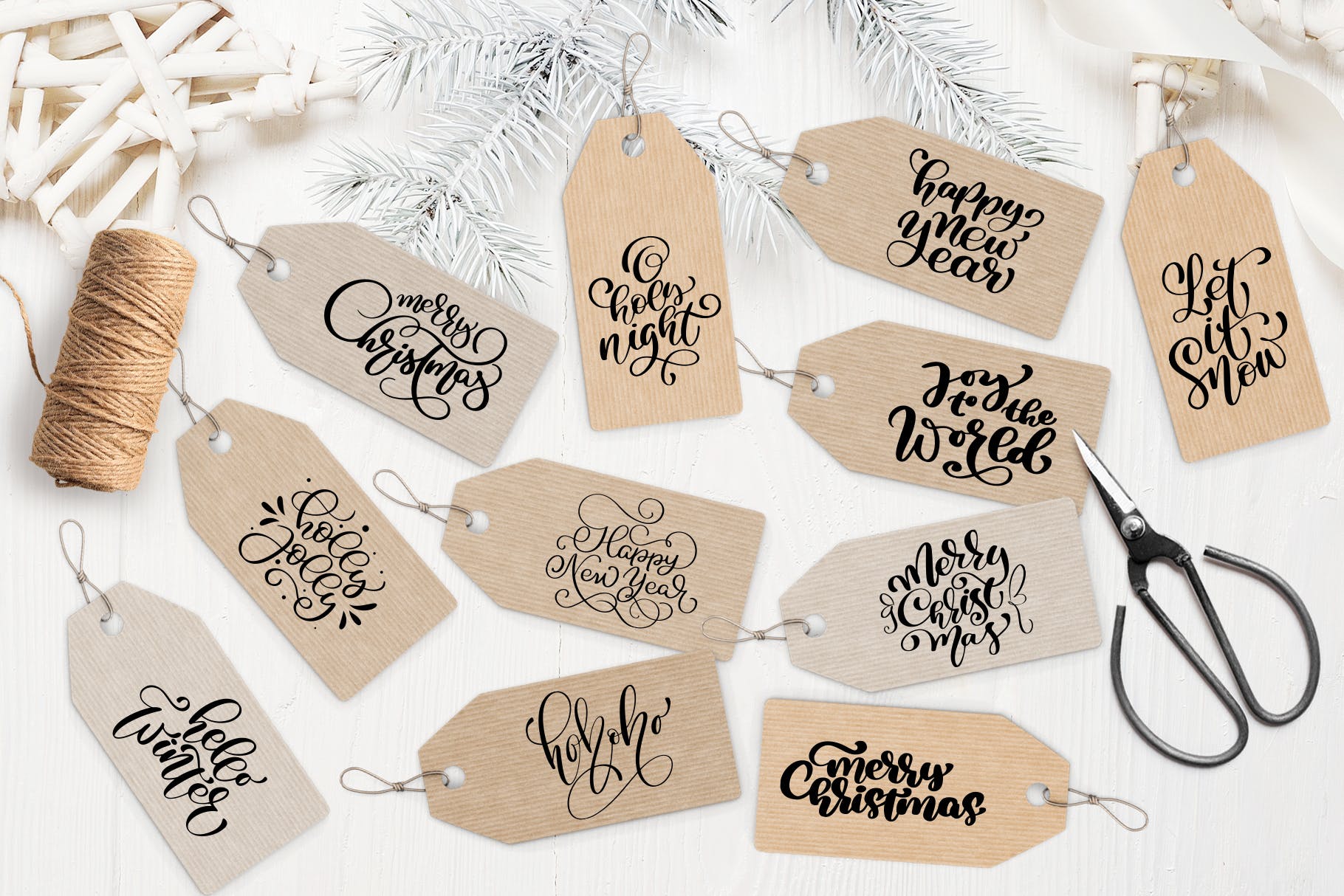 圣诞节礼物标签矢量设计图形素材 Christmas Gift Tags插图2