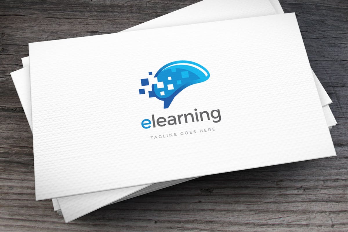在线学习教学教育品牌Logo设计模板 Elearning Logo Template插图