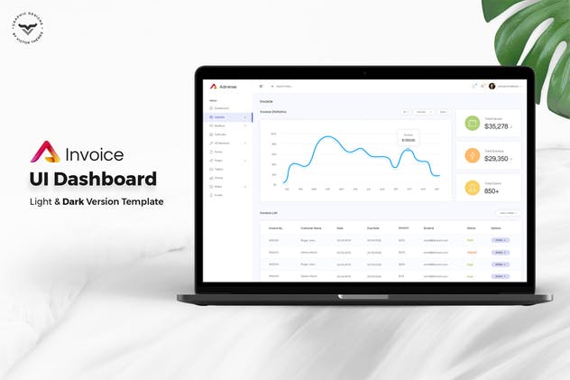 发票账单管理后台仪表盘UI套件 Invoice Admin Dashboard UI Kit插图(1)