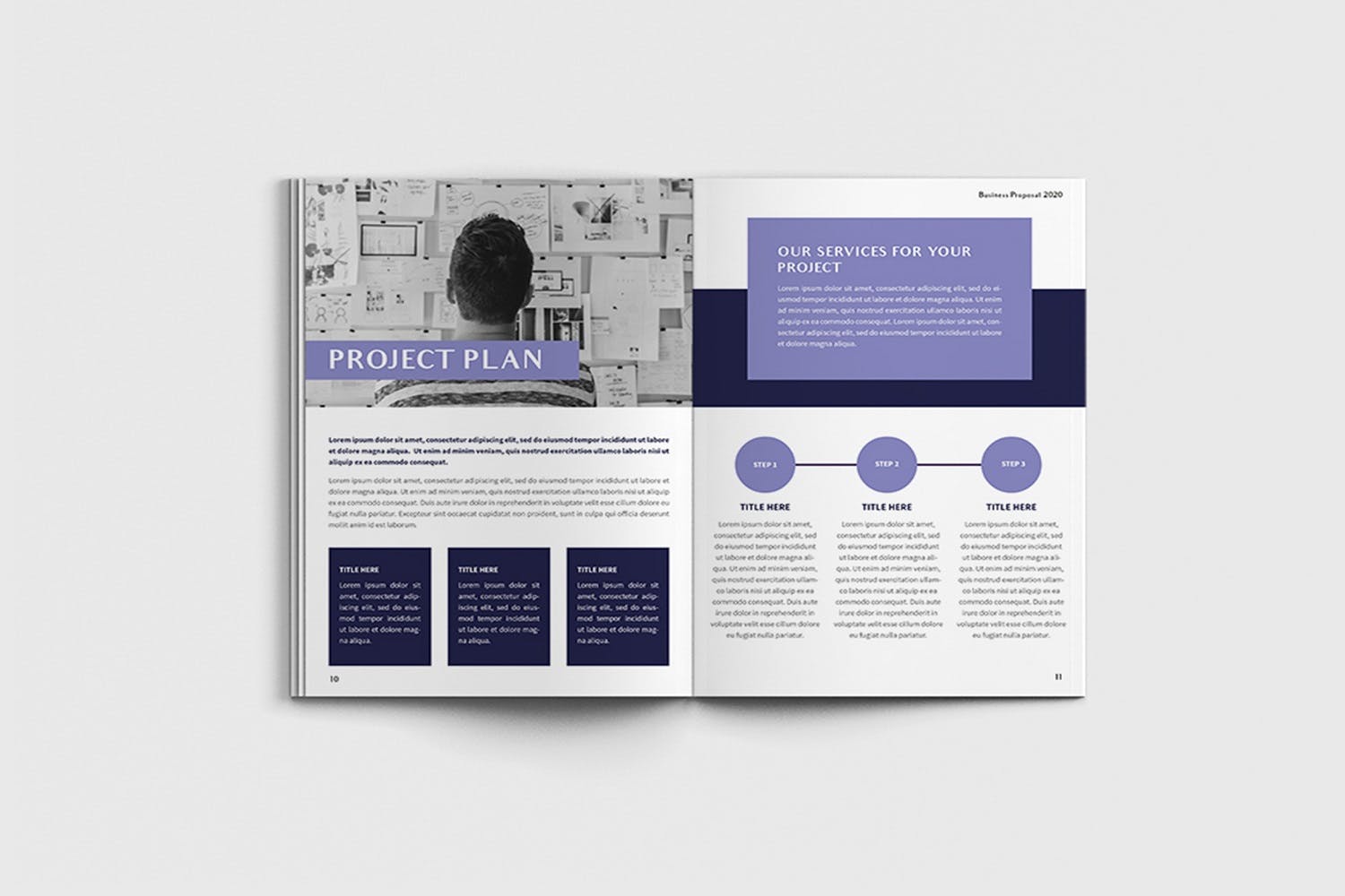 项目规划设计方案/项目解决方案画册设计模板 Exposina – A4 Business Brochure Template插图5