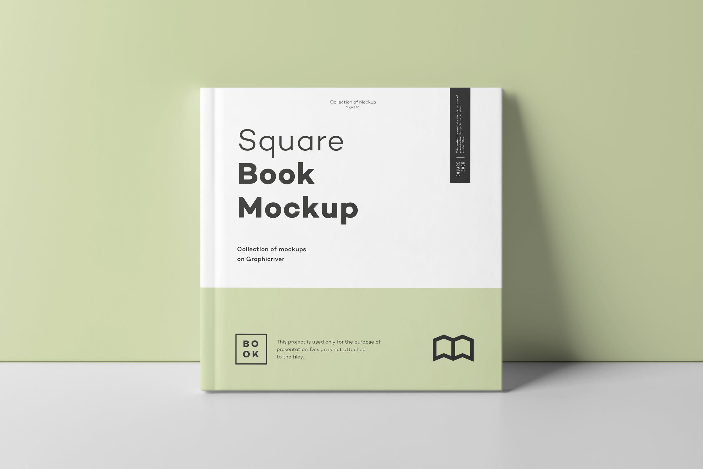 方形精装图书封面&内页版式设计预览样机 Square Book Mock up 2插图(9)