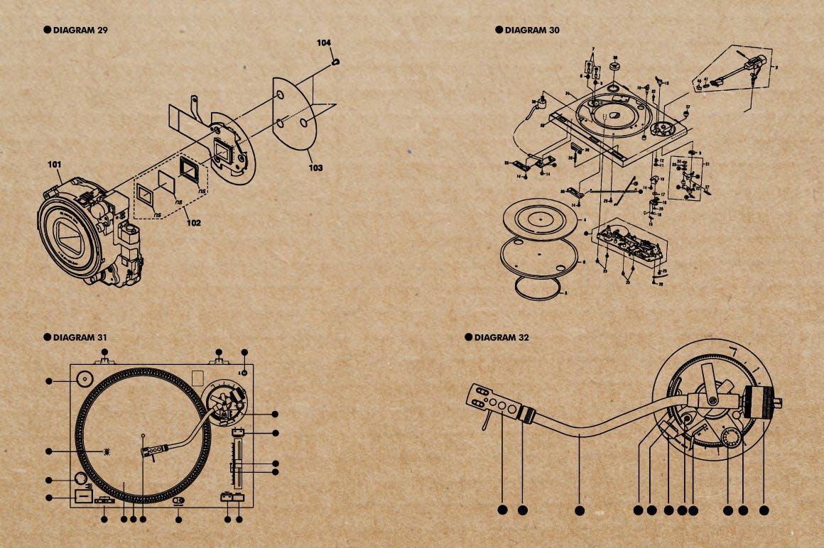 复古视听电器可视化结构矢量图形素材 Retro Diagrams – Audio Visual Edition插图(6)