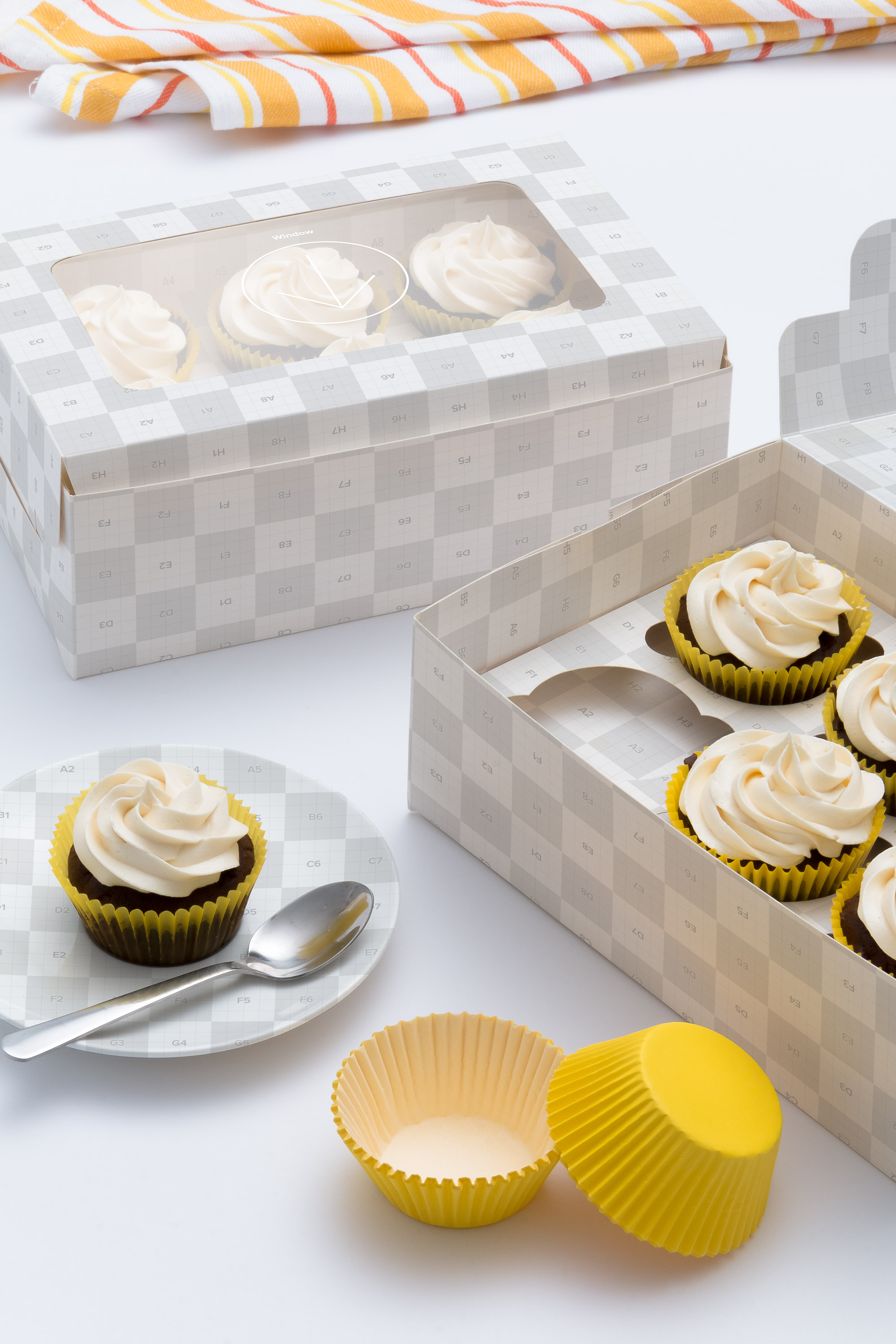 六只装纸杯蛋糕包装盒外观设计样机模板 Six Cupcake Box Mockup 05插图2 六只装纸杯蛋糕包装盒外观设计样机模板 Six Cupcake Box Mockup 05插图2