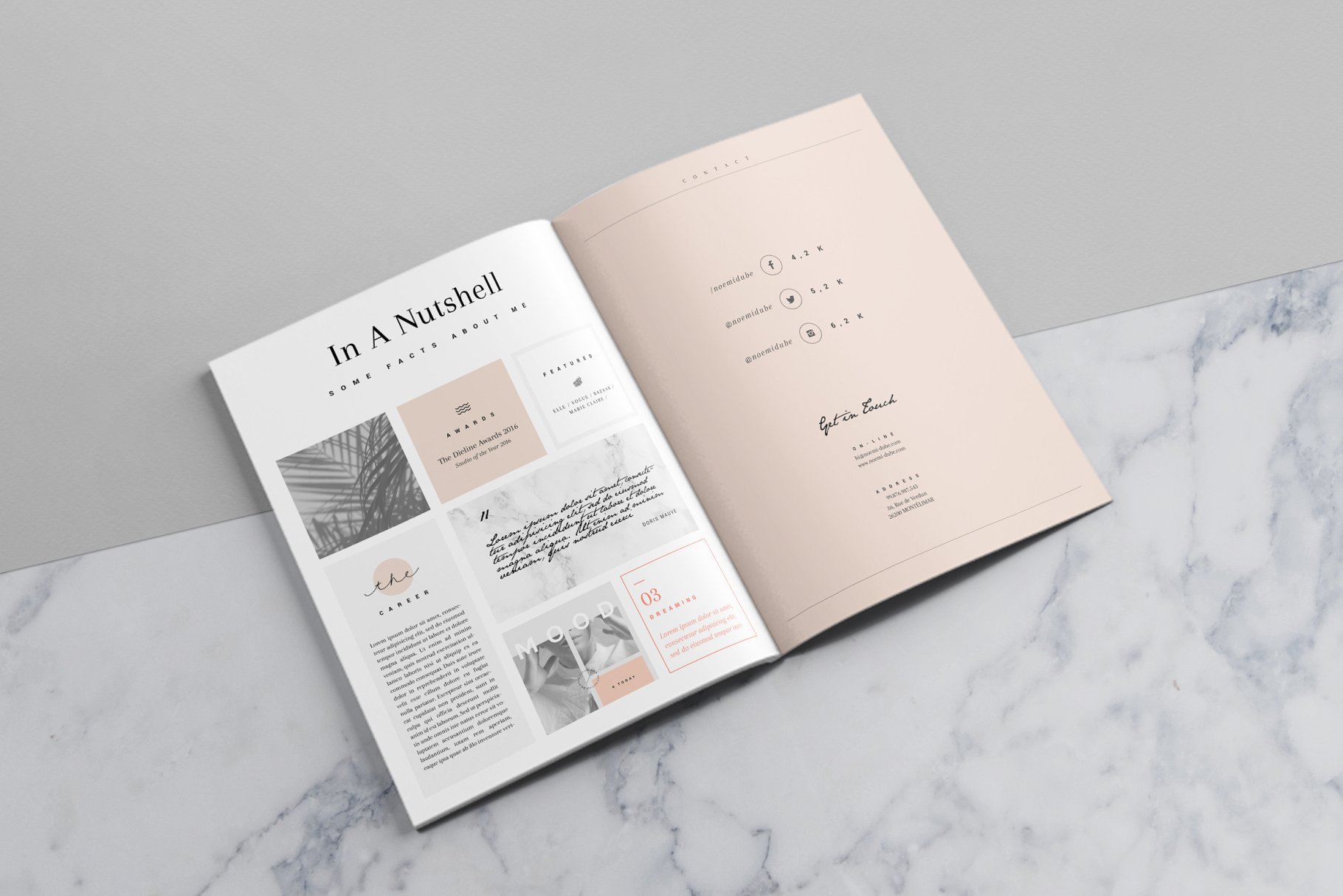 时尚创意类企业画册模板 Editorial Portfolio PSD • Noémi插图(5)