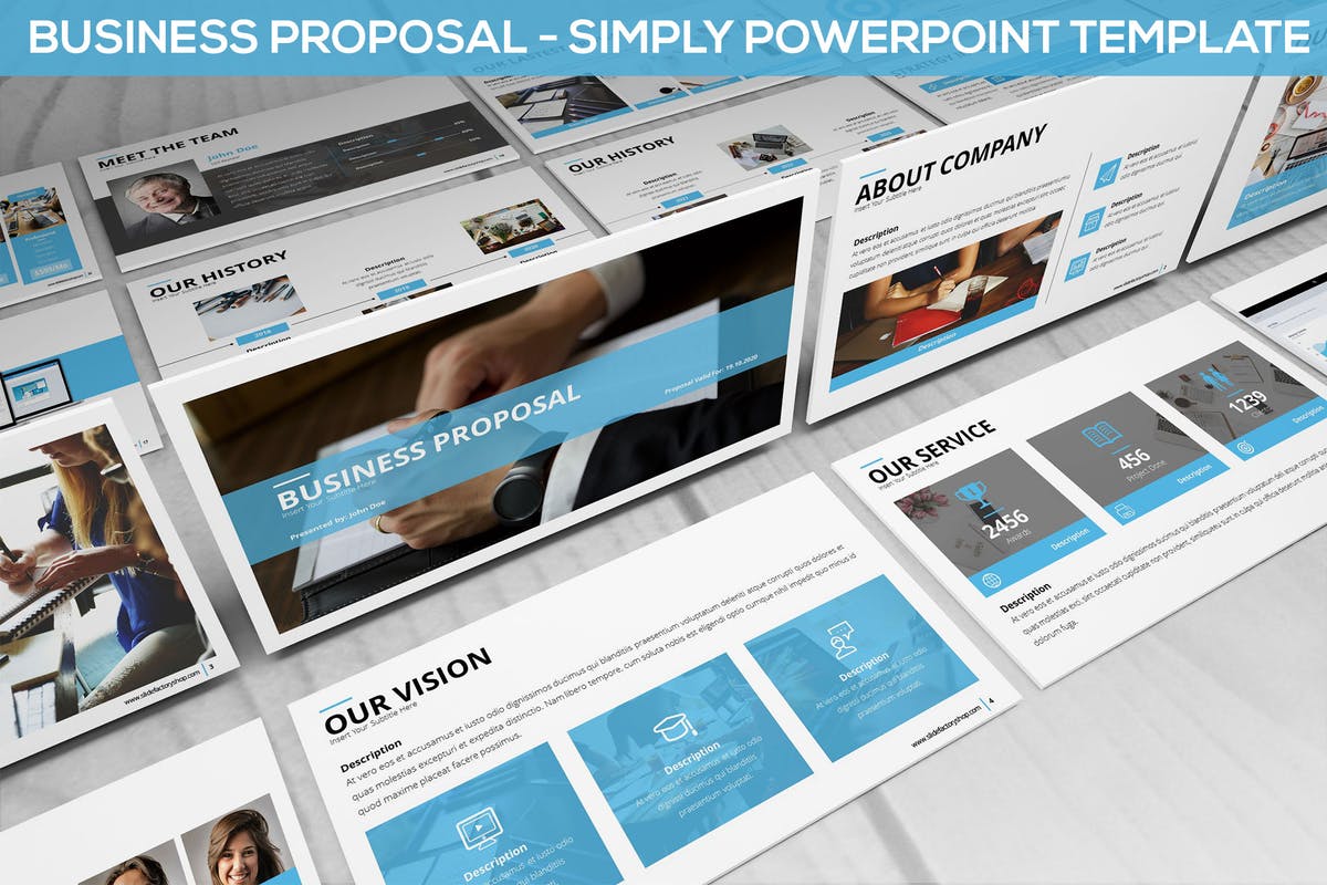 简约商业提案策划PPT演示模板 Simply Business Proposal – Powerpoint Template插图