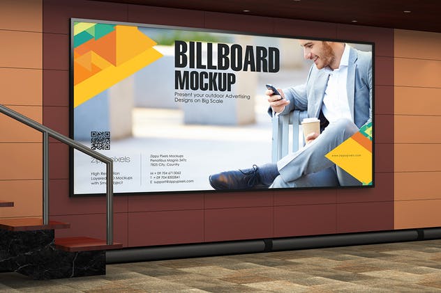 7款城市户外公路灯箱广告牌样机模板 7 Billboard Mockups插图6