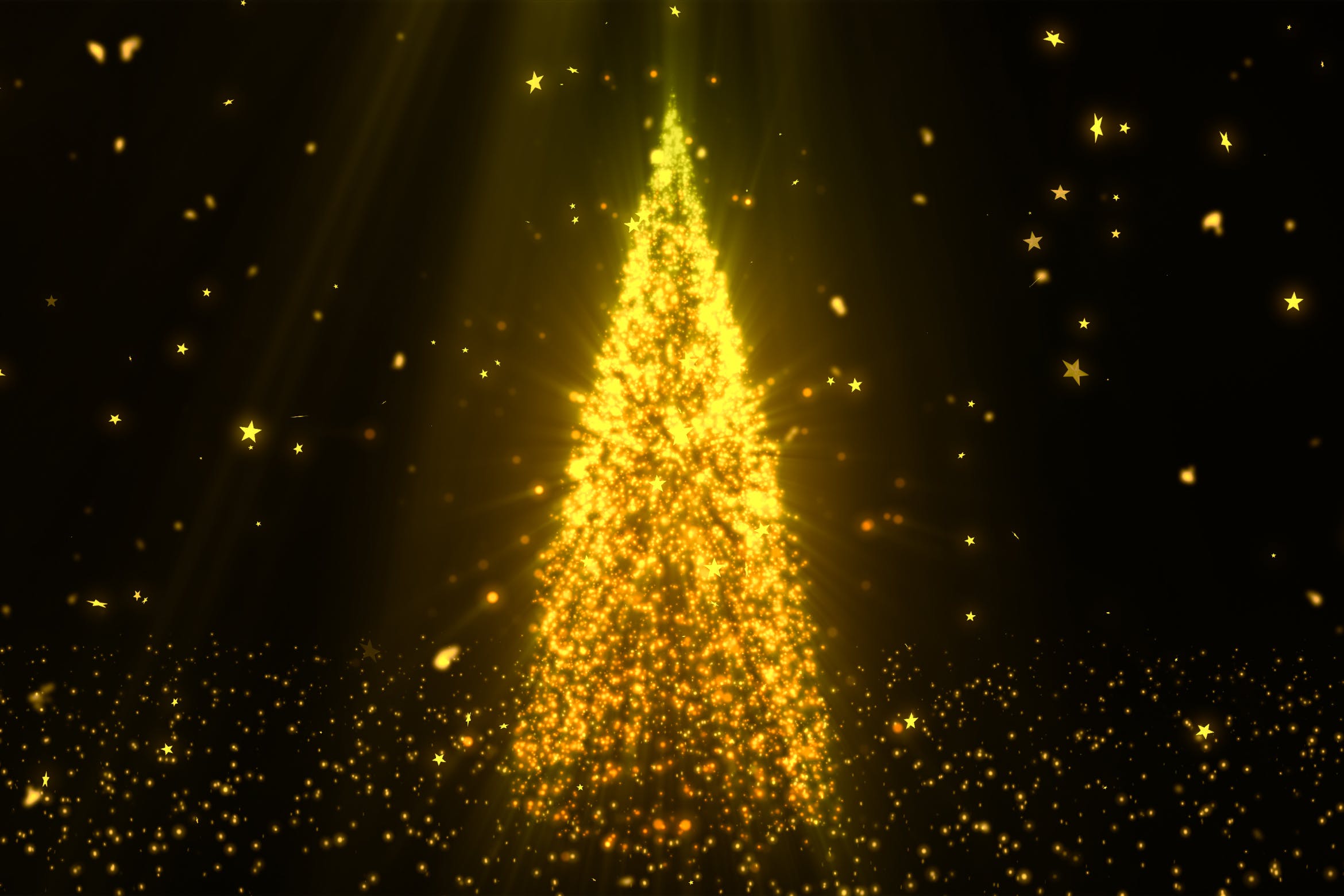 闪闪发光圣诞树圣诞节背景素材 Christmas Tree Glitters插图
