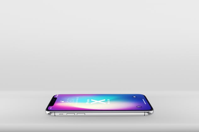 多角度iPhone X智能手机样机 Phone X Realistic Mock-Ups插图(4)