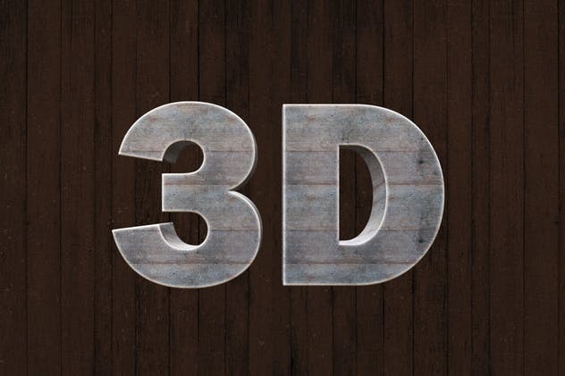 不同风格3D立体文字特效样式智能样机模板 3D Text Mockup Kit插图6