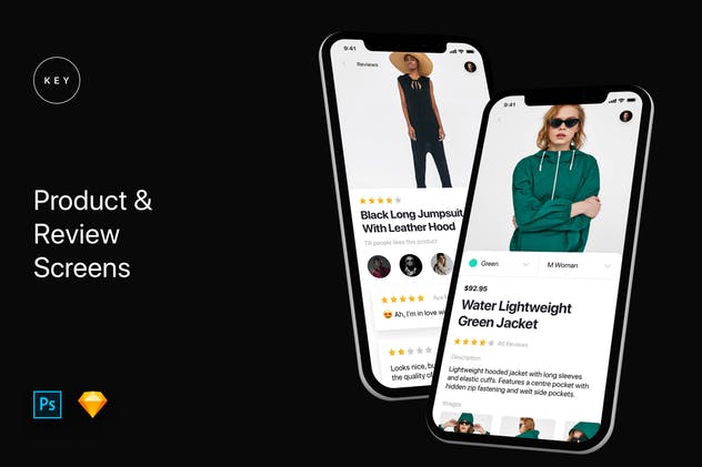 时尚服饰电商APP应用UI套件 Key – Fashion Shop UI Kit插图(2)