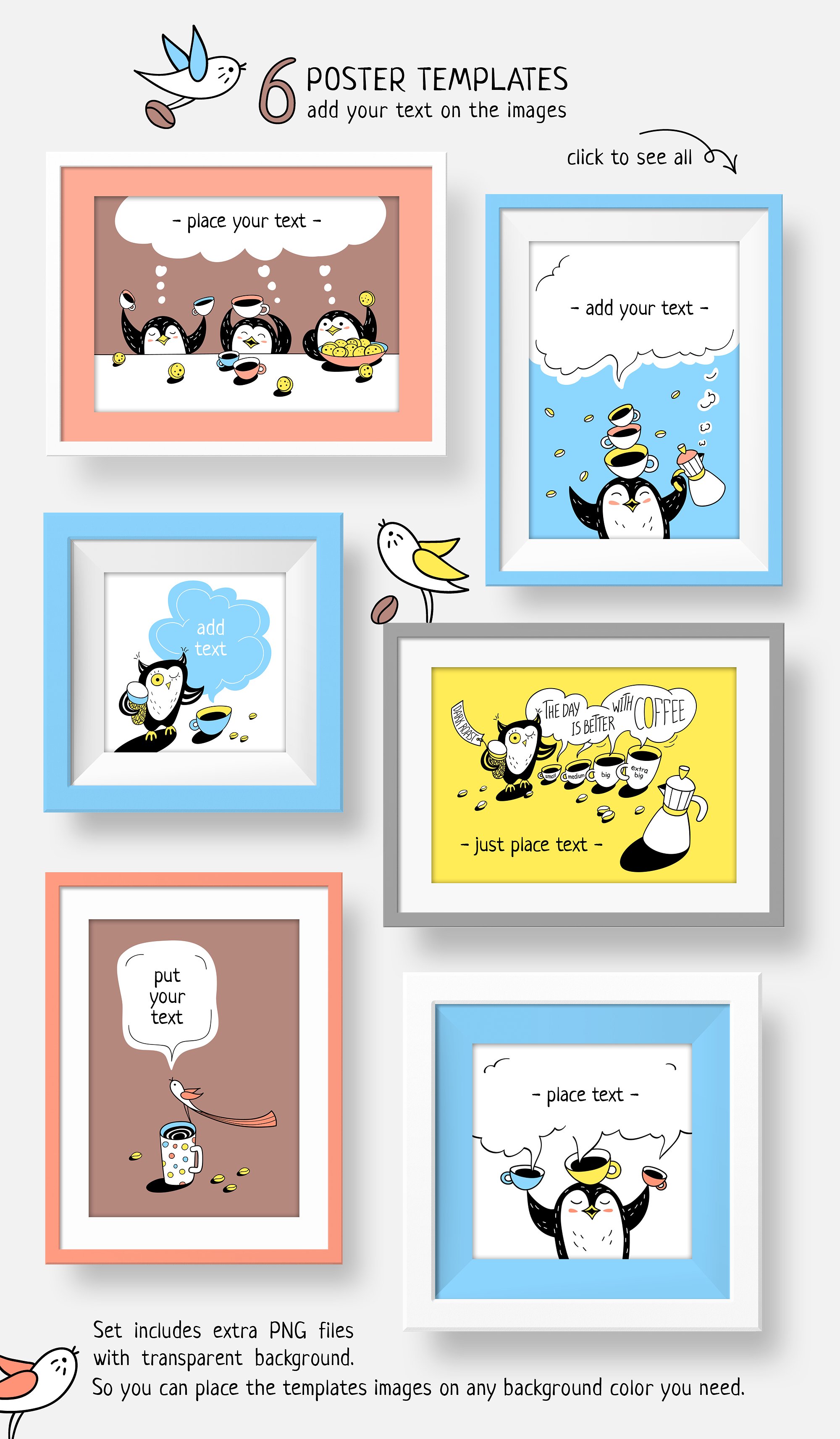 EVERY EARLY BIRD NEEDS COFFEE-手绘卡通咖啡插图素材下载[eps,png]插图10