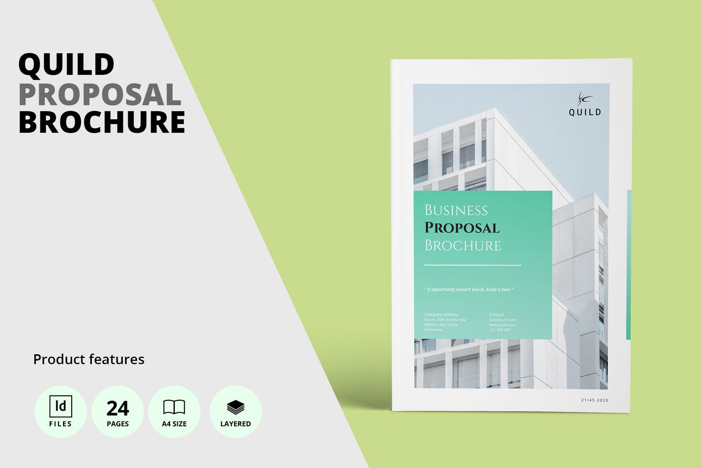 A4尺寸规格建筑公司适用的企业画册设计模板 Architecture A4 Proposal Brochure Template插图