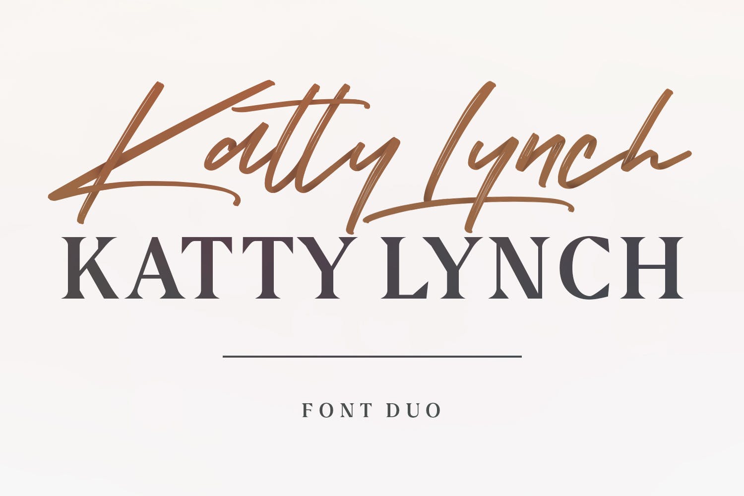 Katty Lynch笔刷艺术字体＆衬线字体合集 Katty Lynch Brush Font – Free Serif插图