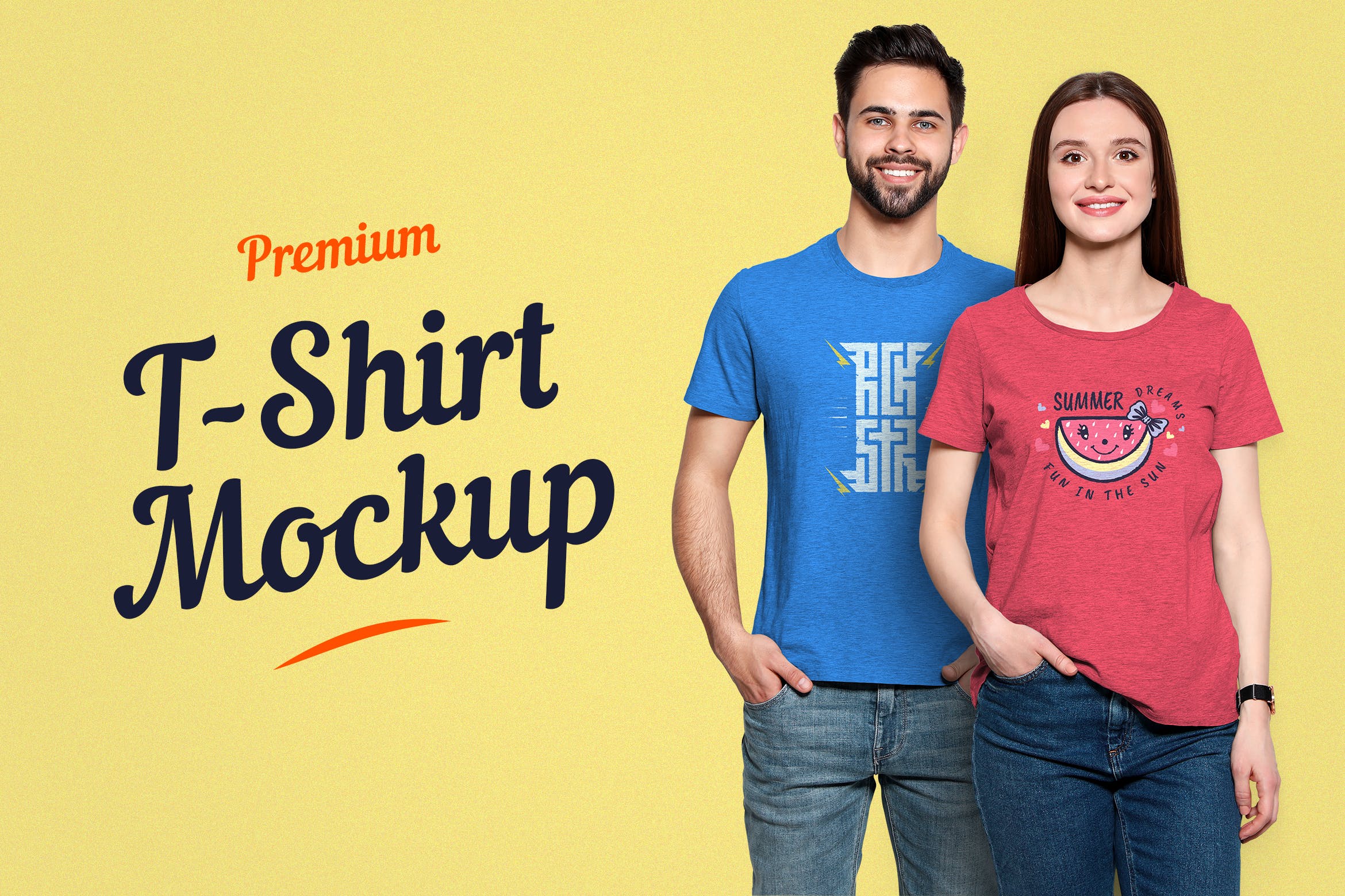 T恤印花设计效果预览样机套装v9 Premium T-Shirt Mockup 09插图