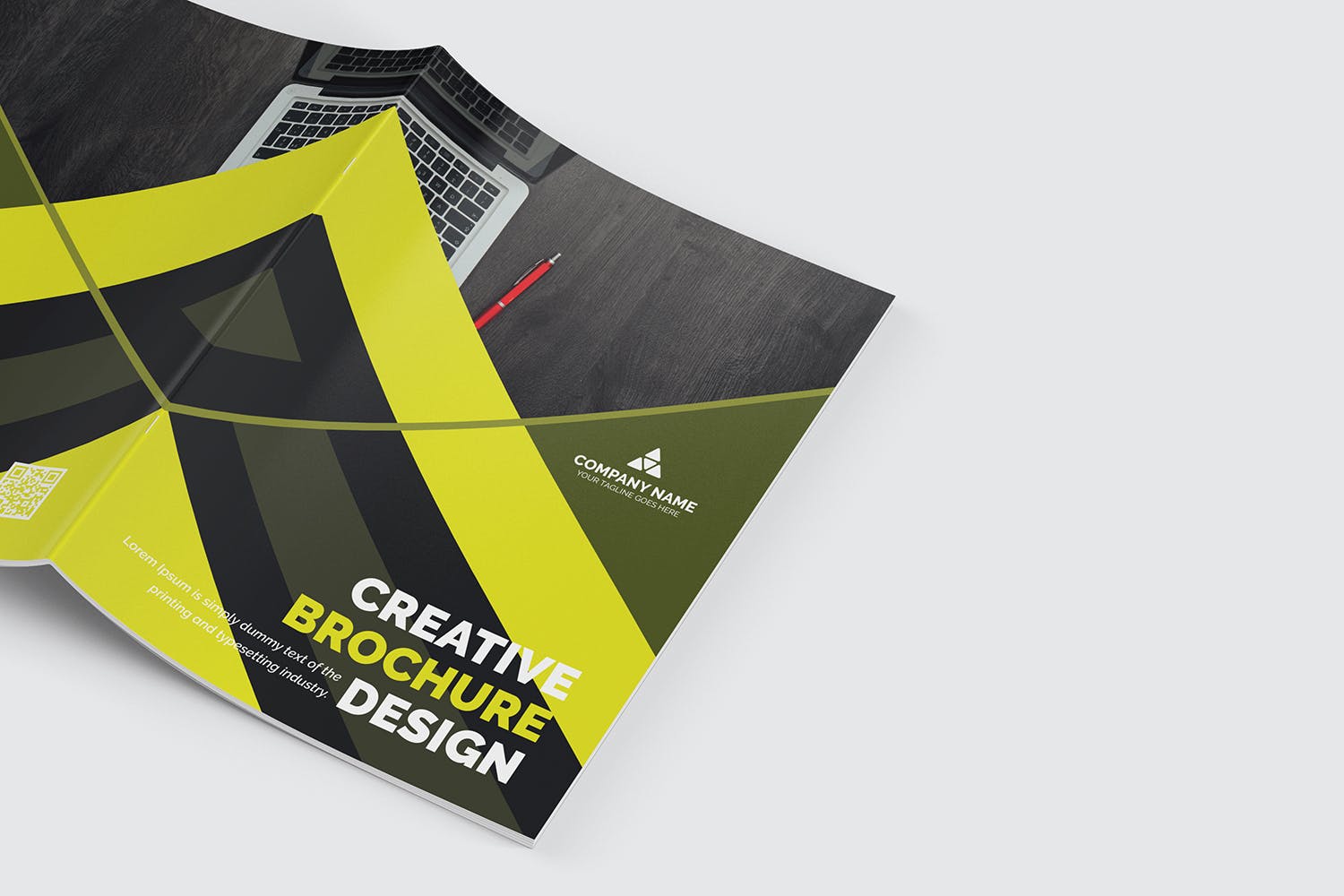 产品手册/企业简介画册设计模板 Bifold Brochure插图4