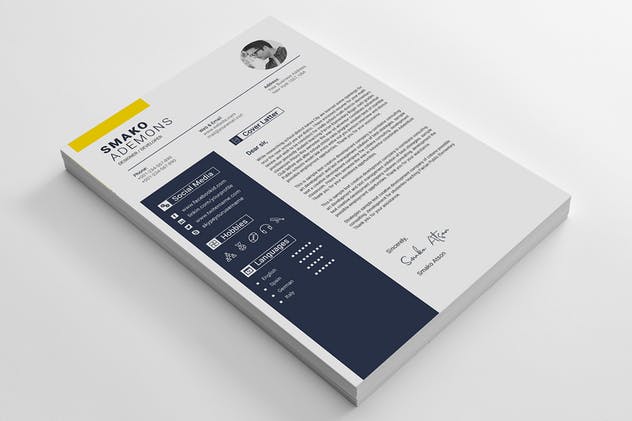 即拿即用个人实用职场简历&介绍信二合一模板 Resume Template 41插图(4)