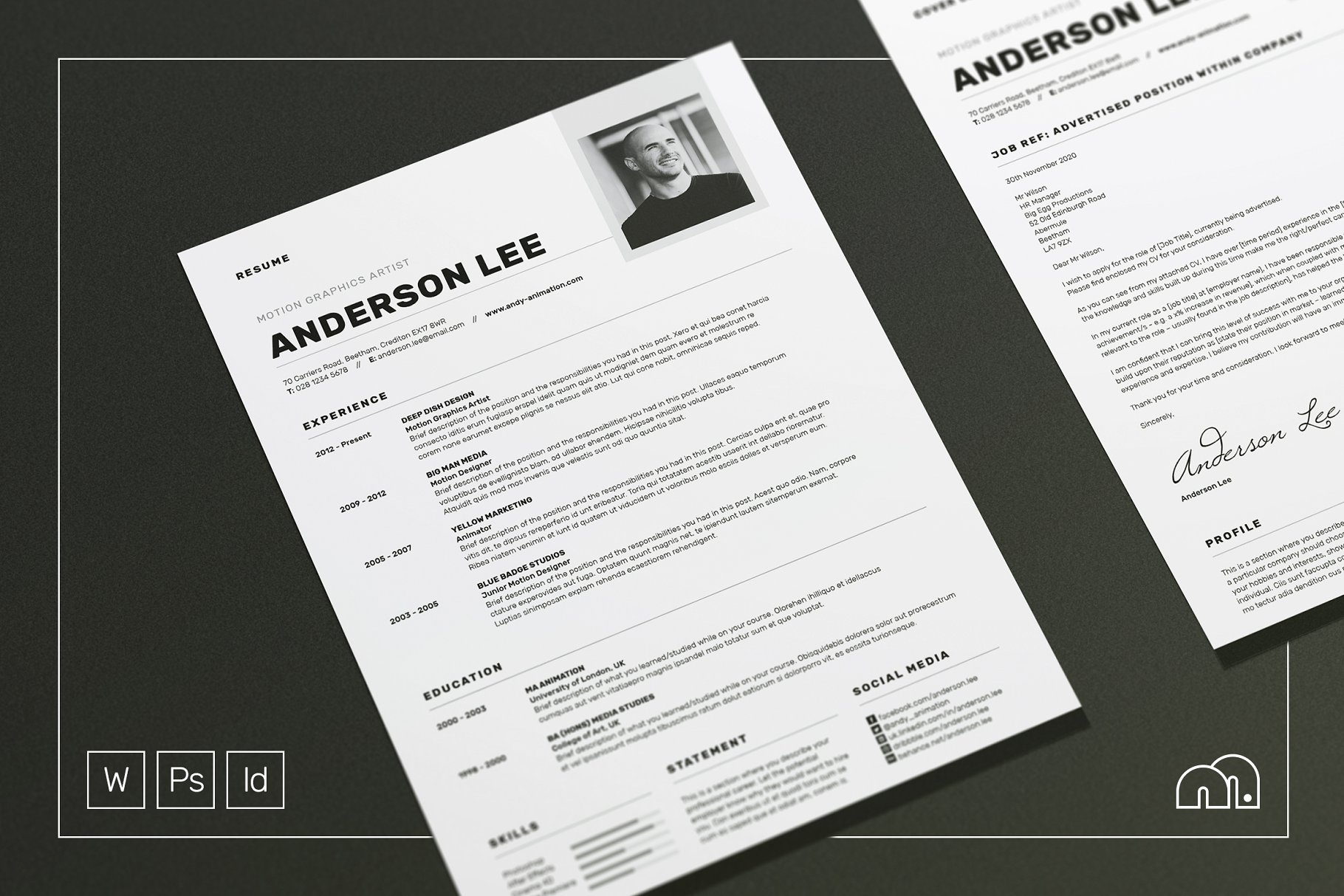 专业介绍信&个人简历模板 Anderson – Resume/CV插图