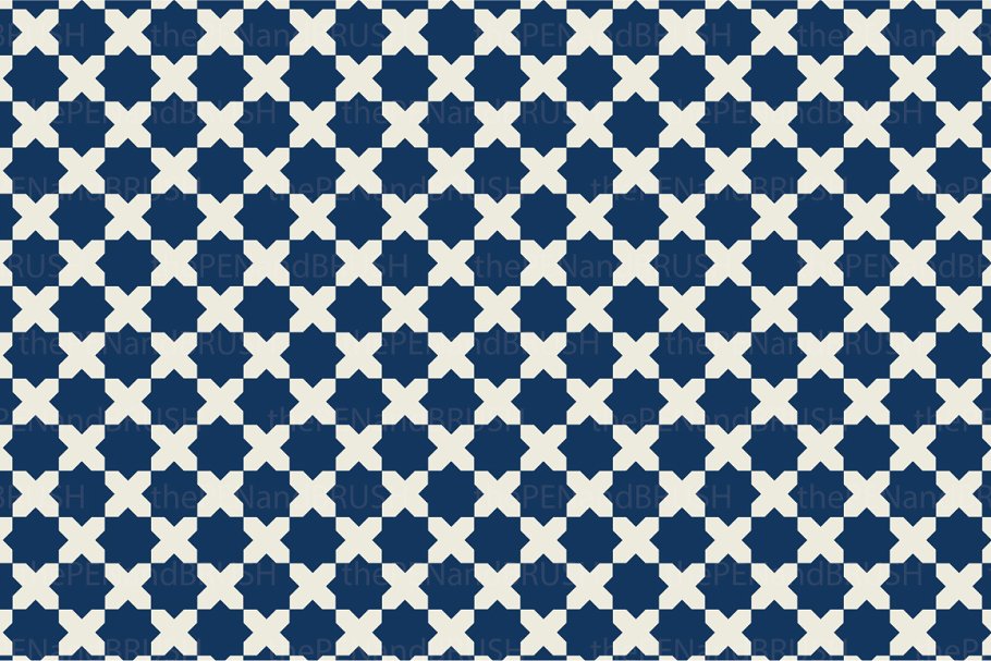 摩洛哥民族风装饰图案纸张纹理 Moroccan Seamless Patterns – Vector插图4
