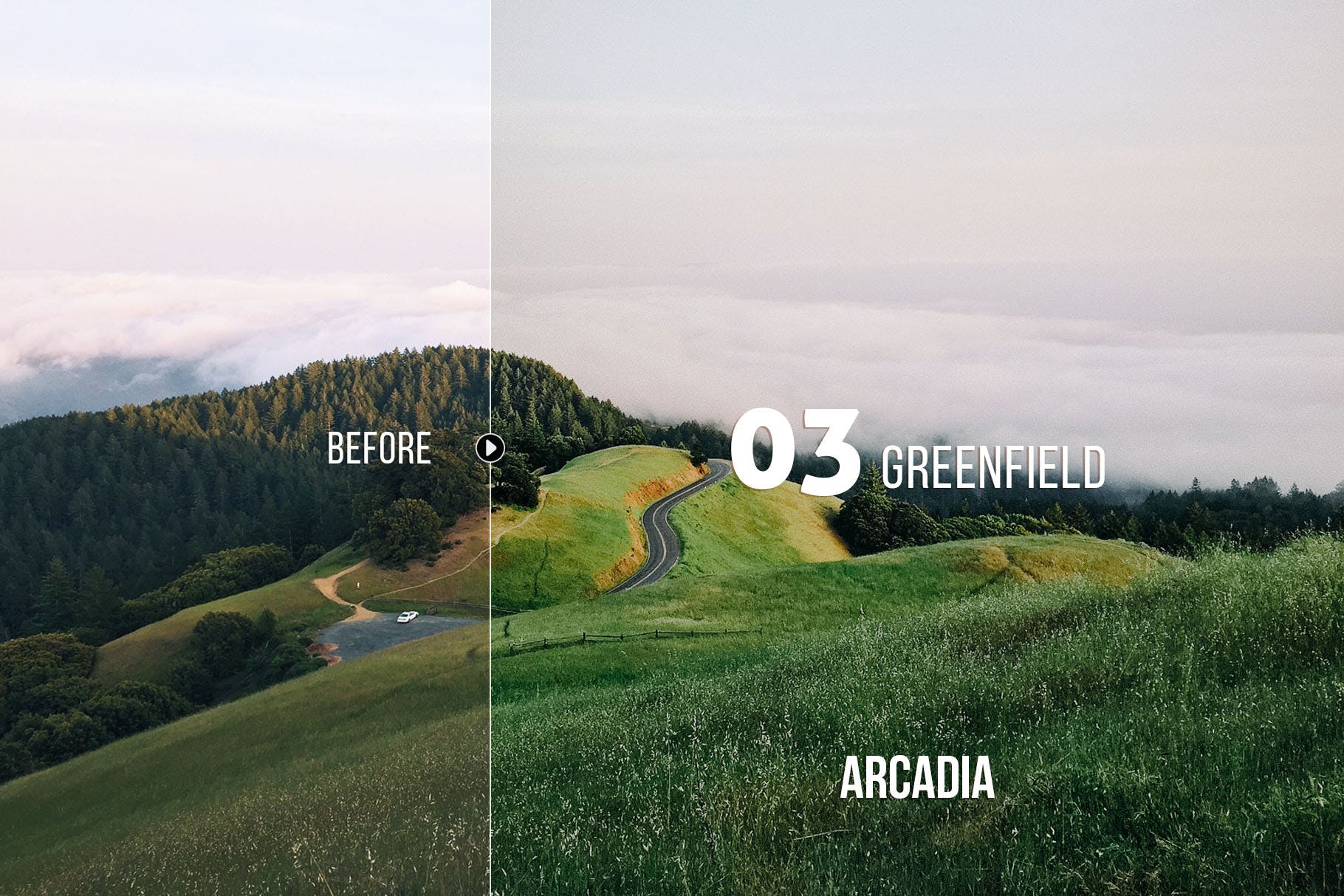 风景摄影作品后期效果处理LR预设 Arcadia Landscape Presets for Lightroom & ACR插图(3)