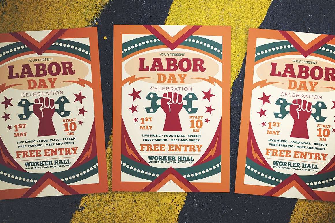 美国劳工节庆祝活动海报传单设计模板 Labor Day Celebration Flyer插图3 美国劳工节庆祝活动海报传单设计模板 Labor Day Celebration Flyer插图3
