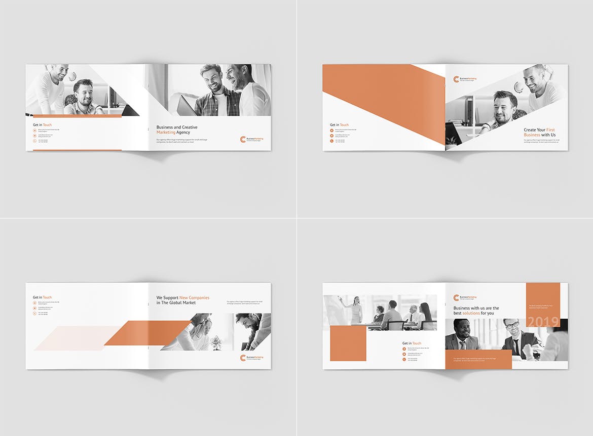 商业&创意营销企业介绍画册设计模板 Business Marketing – Company Profile Landscape插图(12)