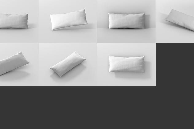 时尚多彩长矩形沙发卧室枕头样机模板 Pillow Mockup – Long Rectangle插图(10)