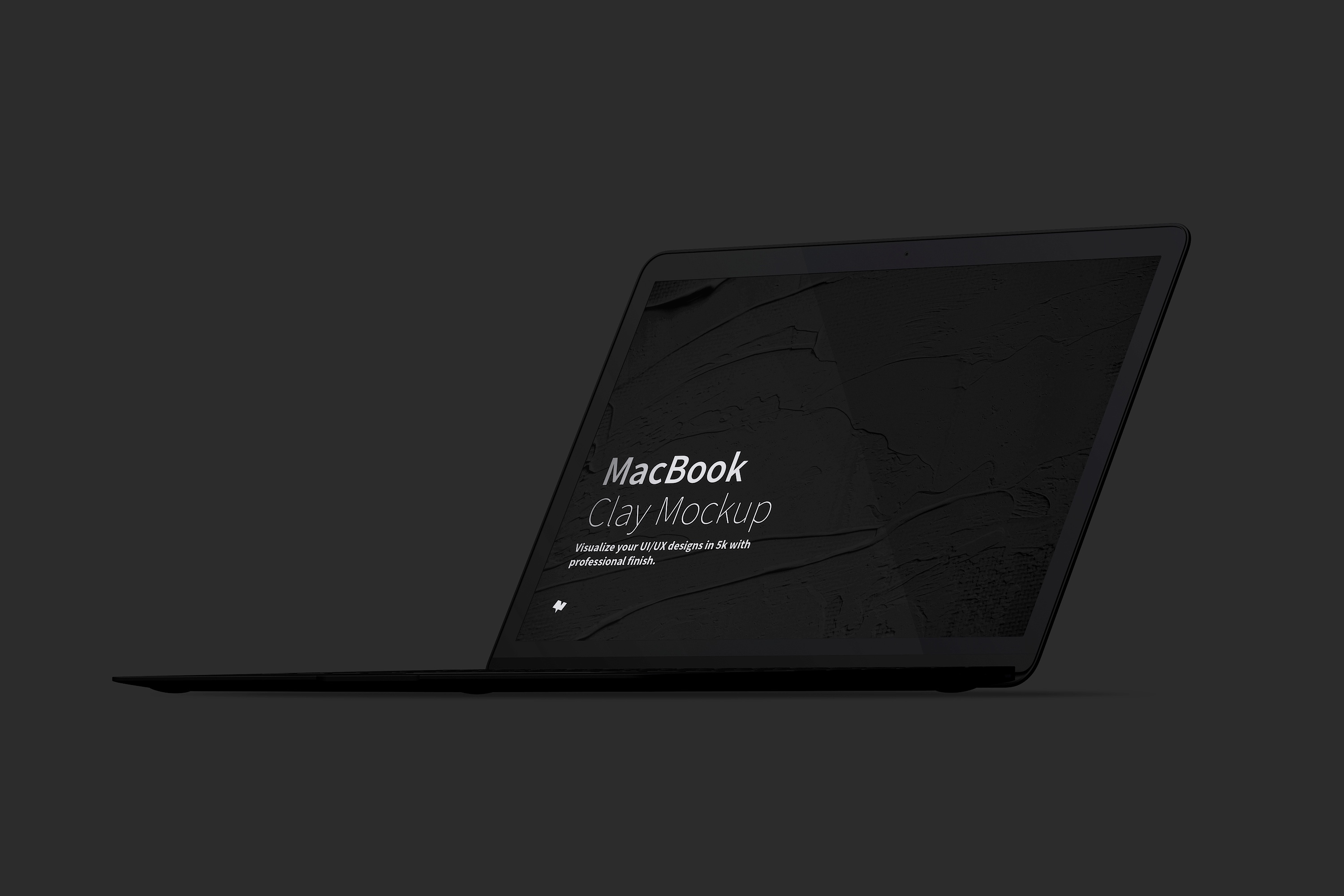 MacBook超极本电脑UI设计屏幕预览效果右前视图样机 Clay MacBook Mockup, Front Right View插图4 MacBook超极本电脑UI设计屏幕预览效果右前视图样机 Clay MacBook Mockup, Front Right View插图4