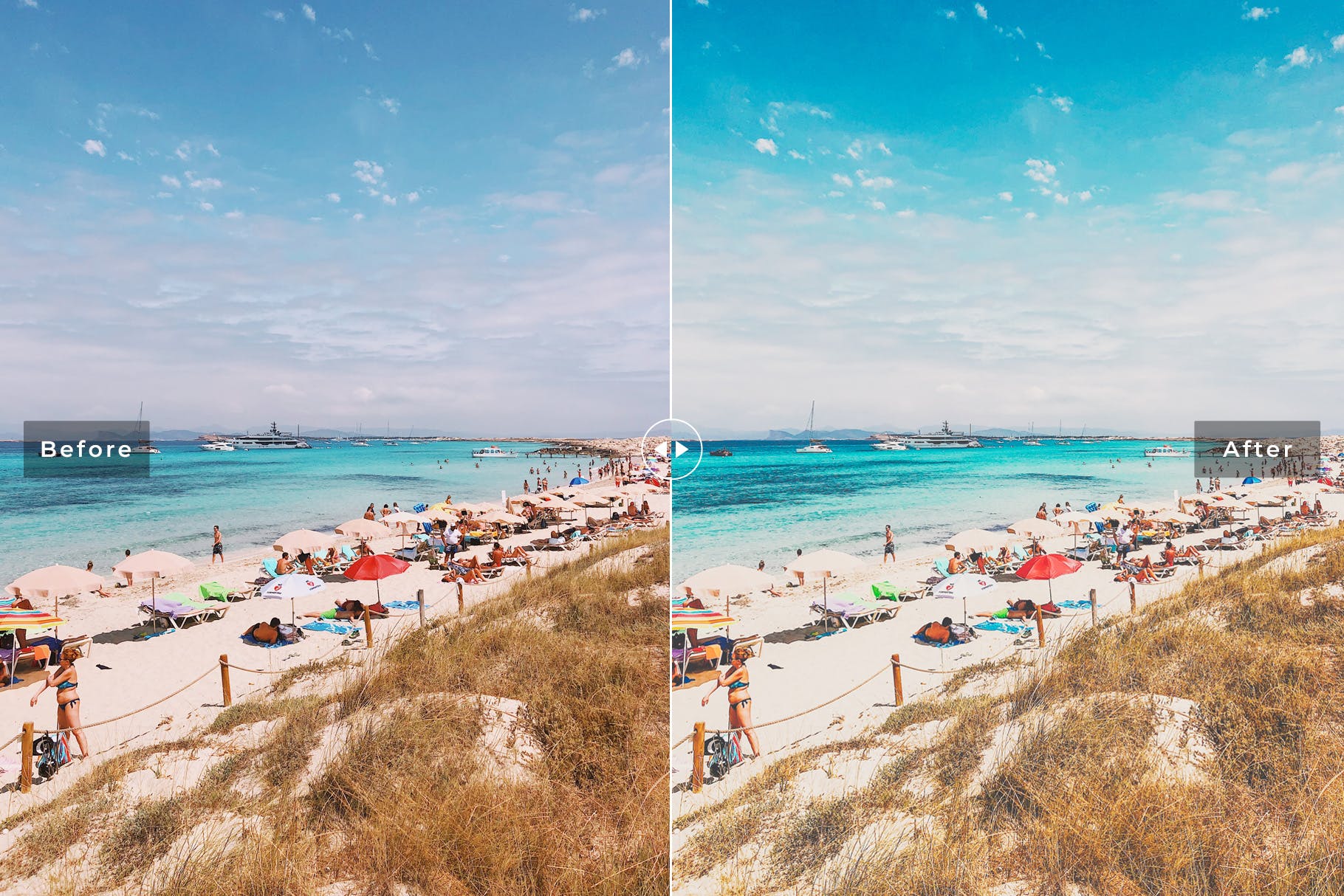海滩风景人物摄影后期处理LR调色预设 Ibiza Mobile & Desktop Lightroom Presets插图2