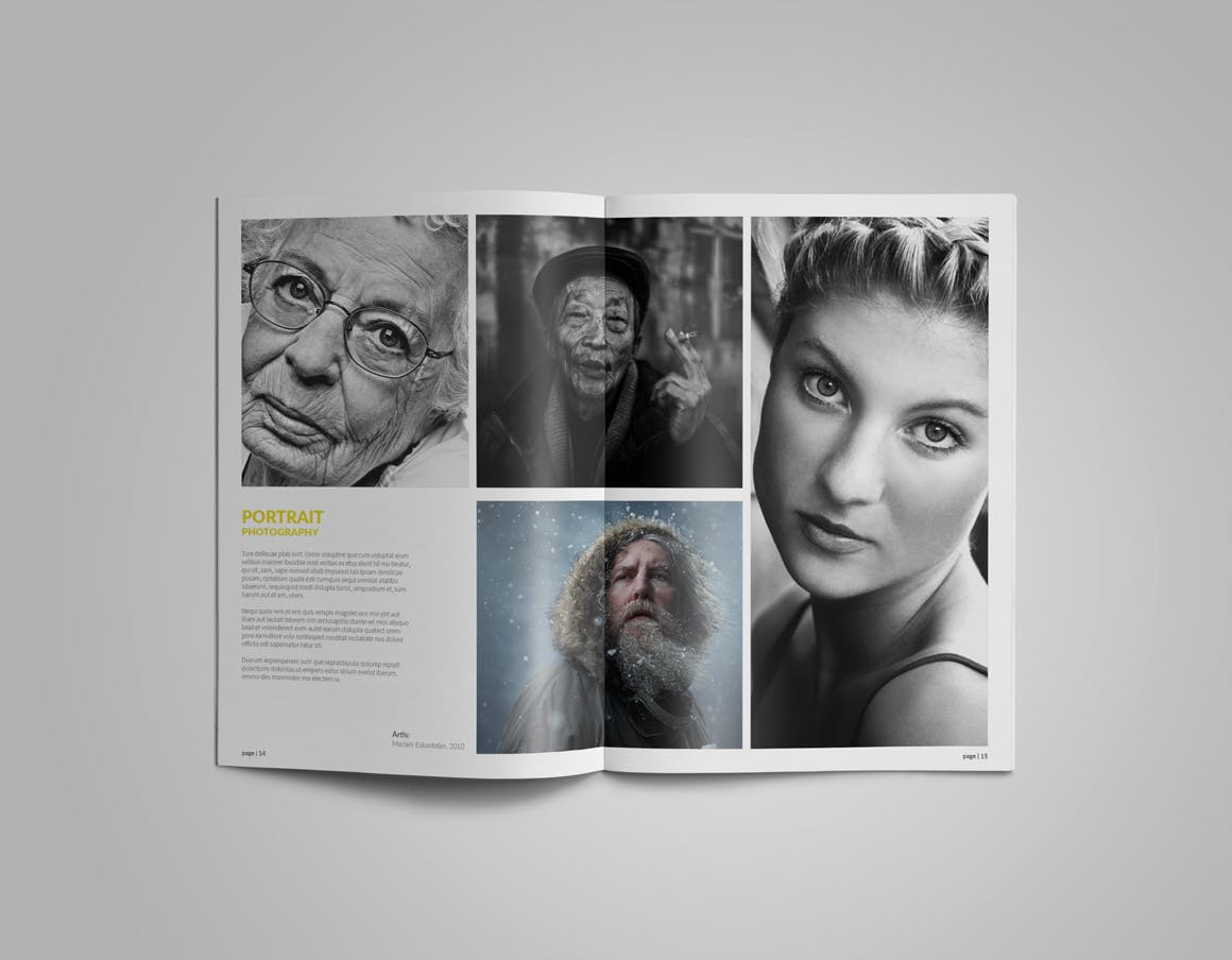 人像摄影艺术作品合集杂志画册设计模板 Photographer Album Portfolio插图7
