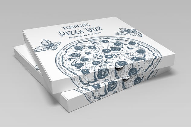 披萨外带包装纸盒样机 Pizza Box Mockup插图(9)