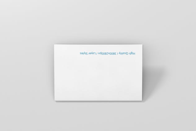 折叠型企业名片卡片平铺样机 Folded Business Card Mockup – Horizontal插图6