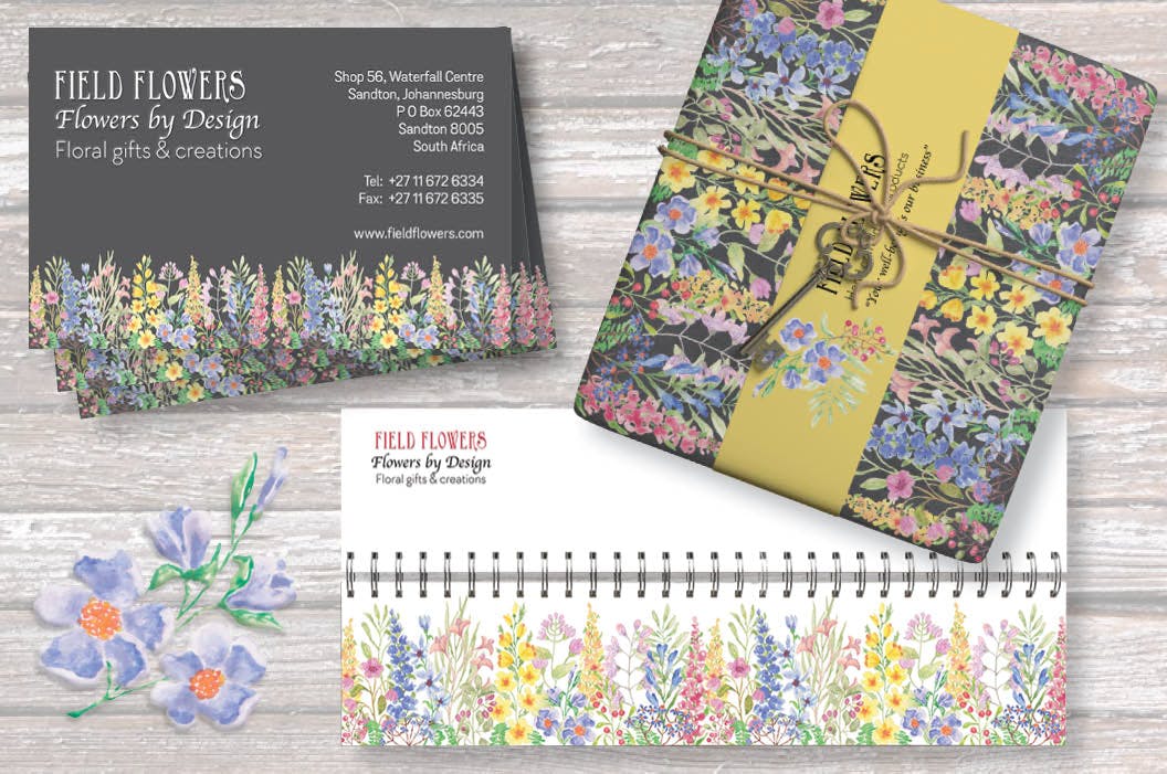 水彩手绘花卉边框&元素PNG素材 Field Flowers: Watercolor Border plus Elements插图(4)