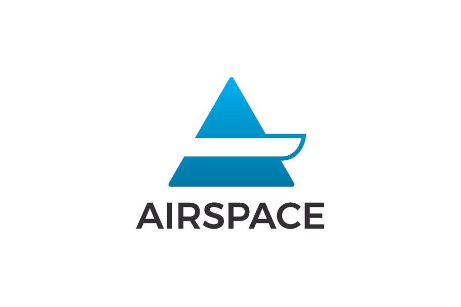 创意字母Logo模板系列之字母A Airspace Letter A Logo插图(1)