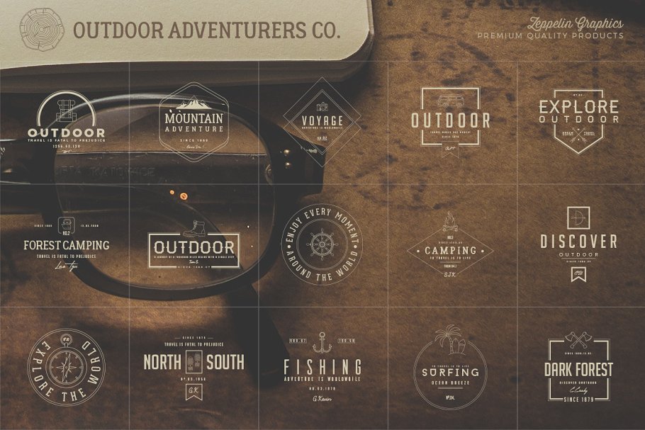 150个户外旅游探险主题Logo模板 150 Outdoor Adventurers Logos插图(9)