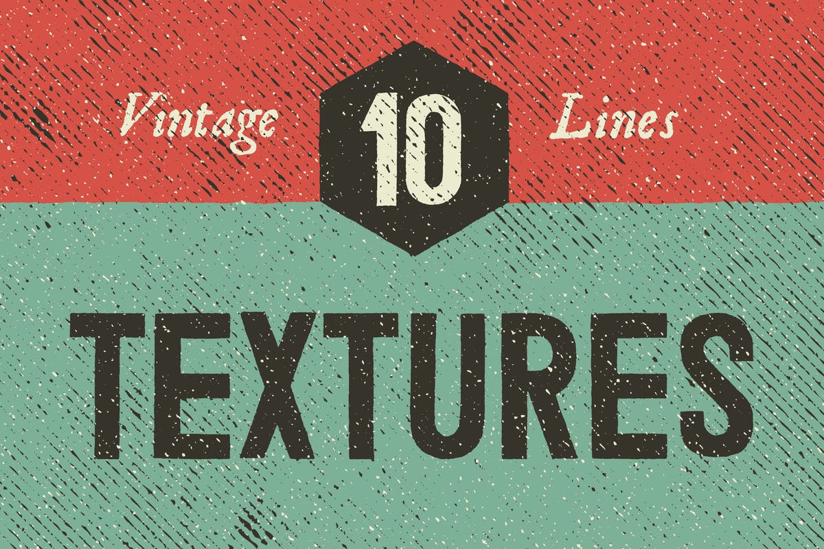 复古半色调线条矢量纹理素材 Vintage Lines Textures插图
