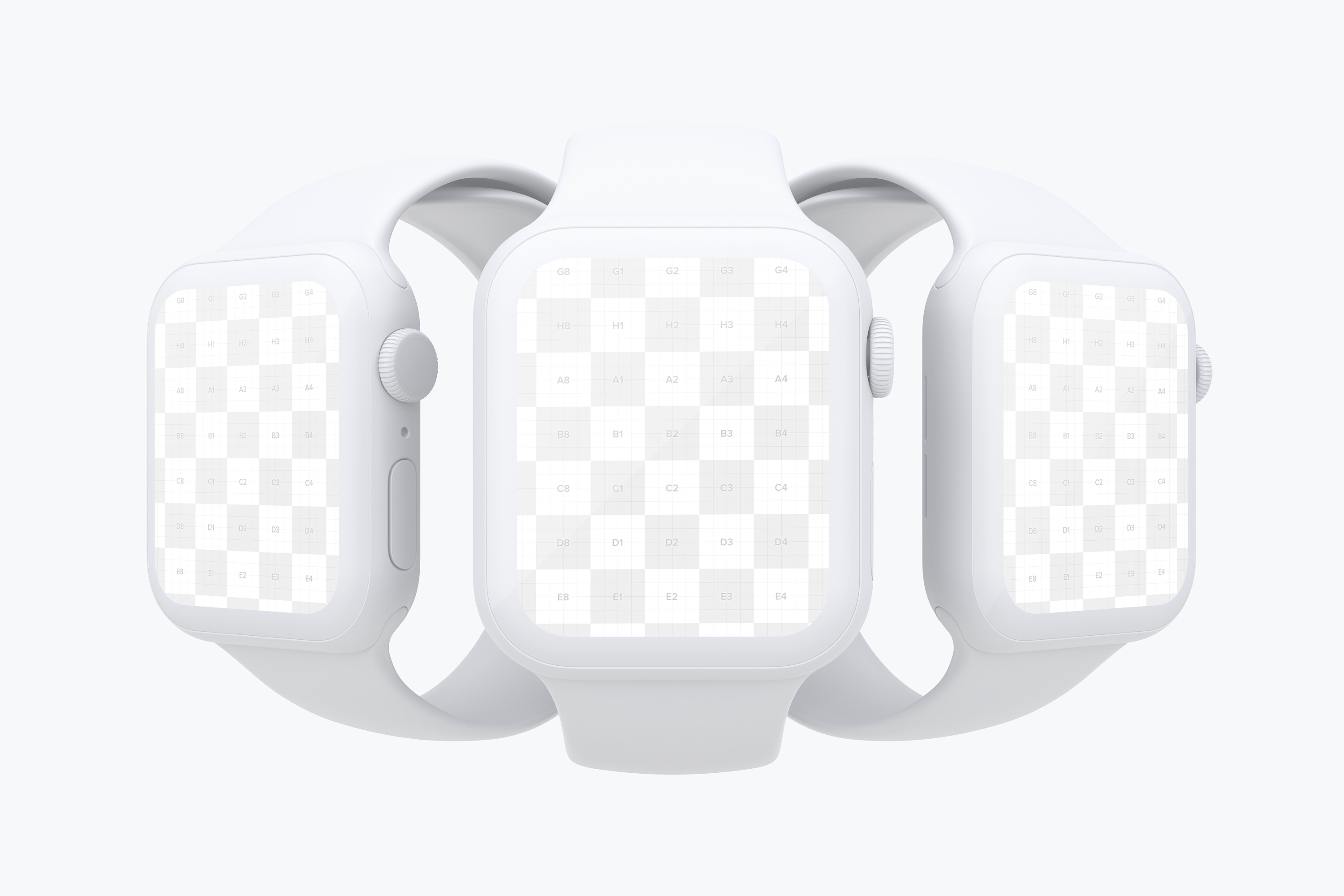 Apple Watch 4苹果手表UI界面设计效果图样机02 Clay Apple Watch Series 4 (44mm) Mockup 02插图