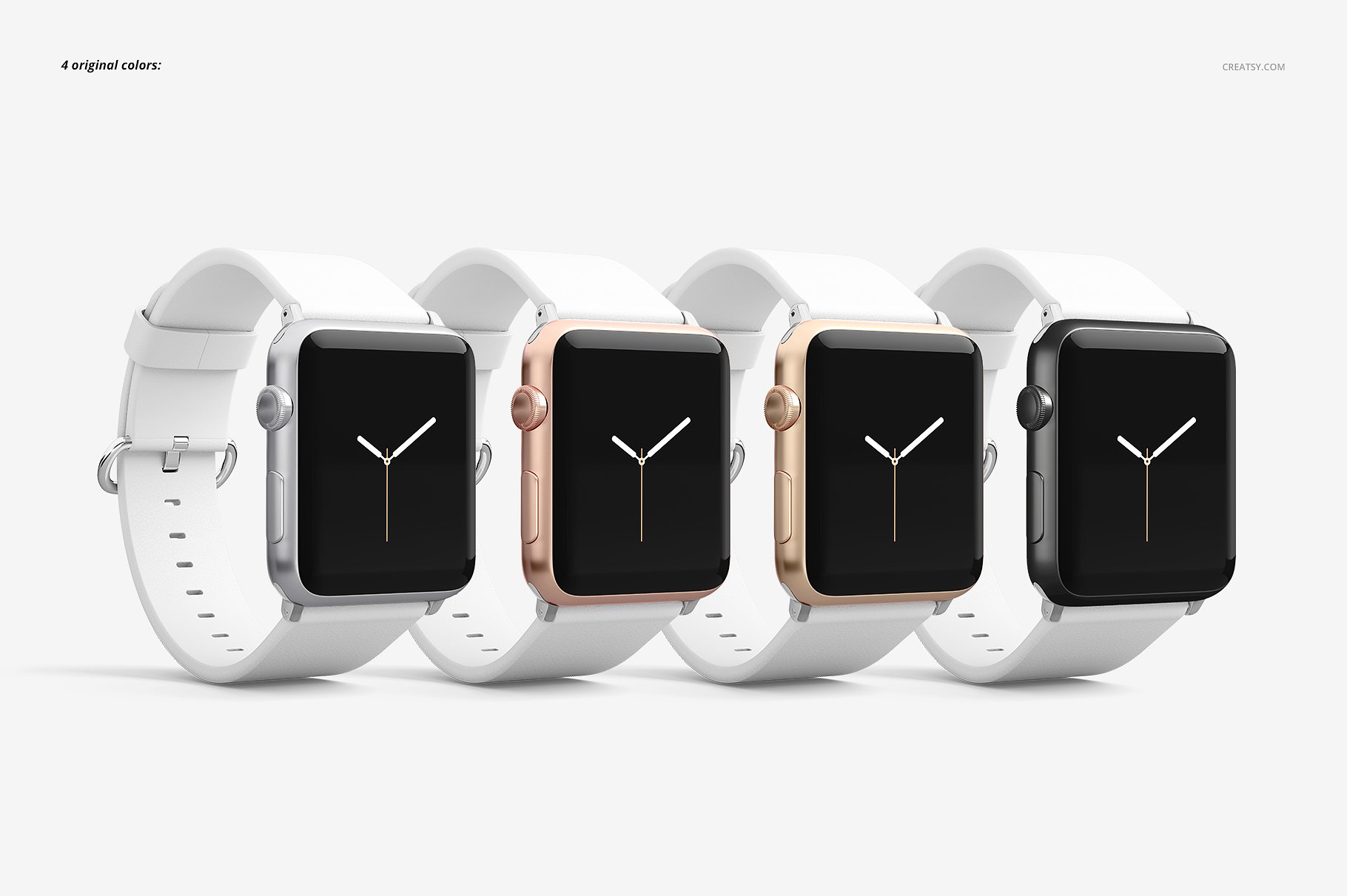 蚂蚁素材下午茶：高品质的Apple Watch表带展示模型Mockup下载 1.27 GB[psd]插图(4)