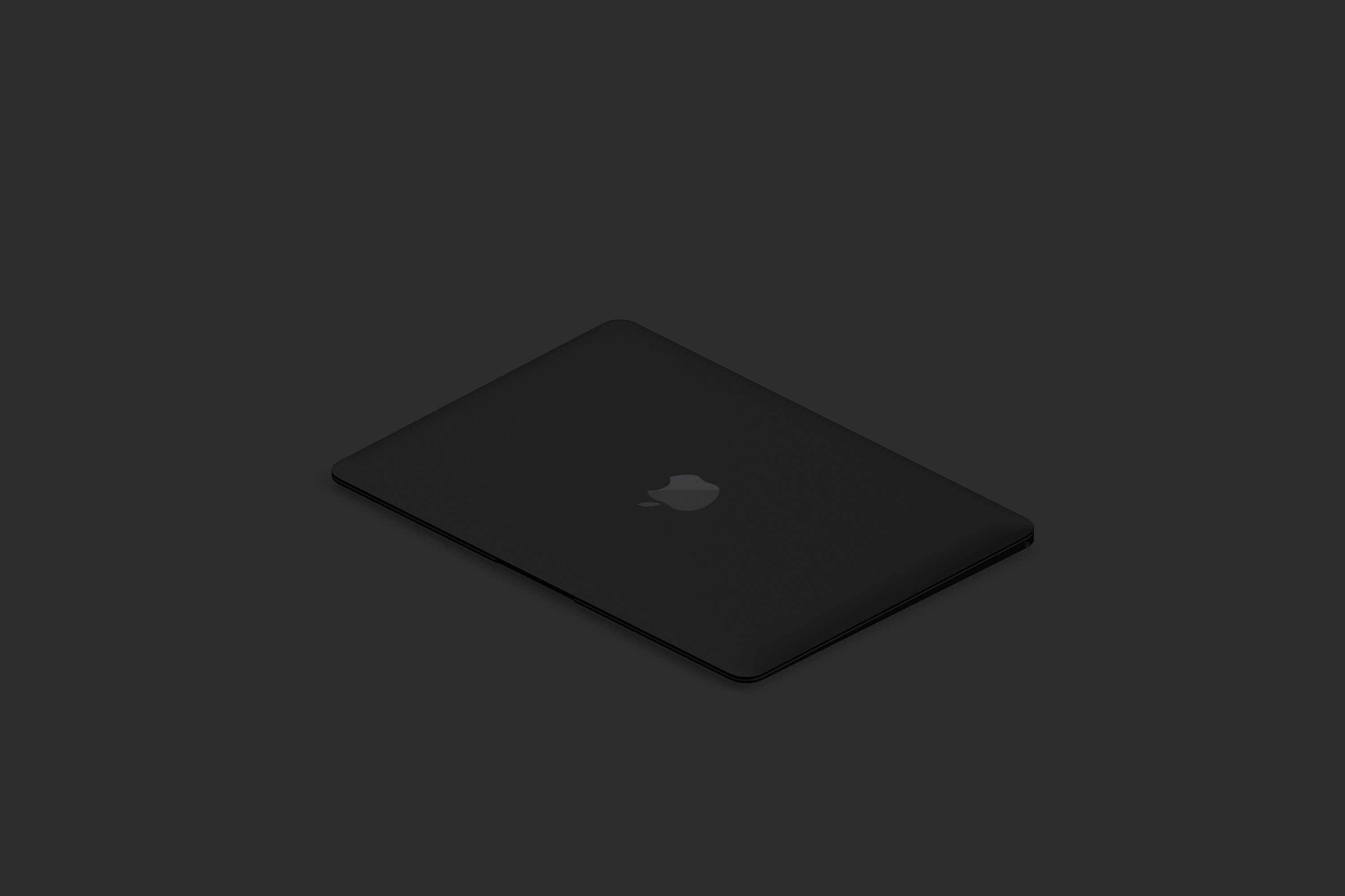 高端笔记本电脑MacBook左视图样机素材02 Clay MacBook Mockup, Isometric Left View 02插图(4)