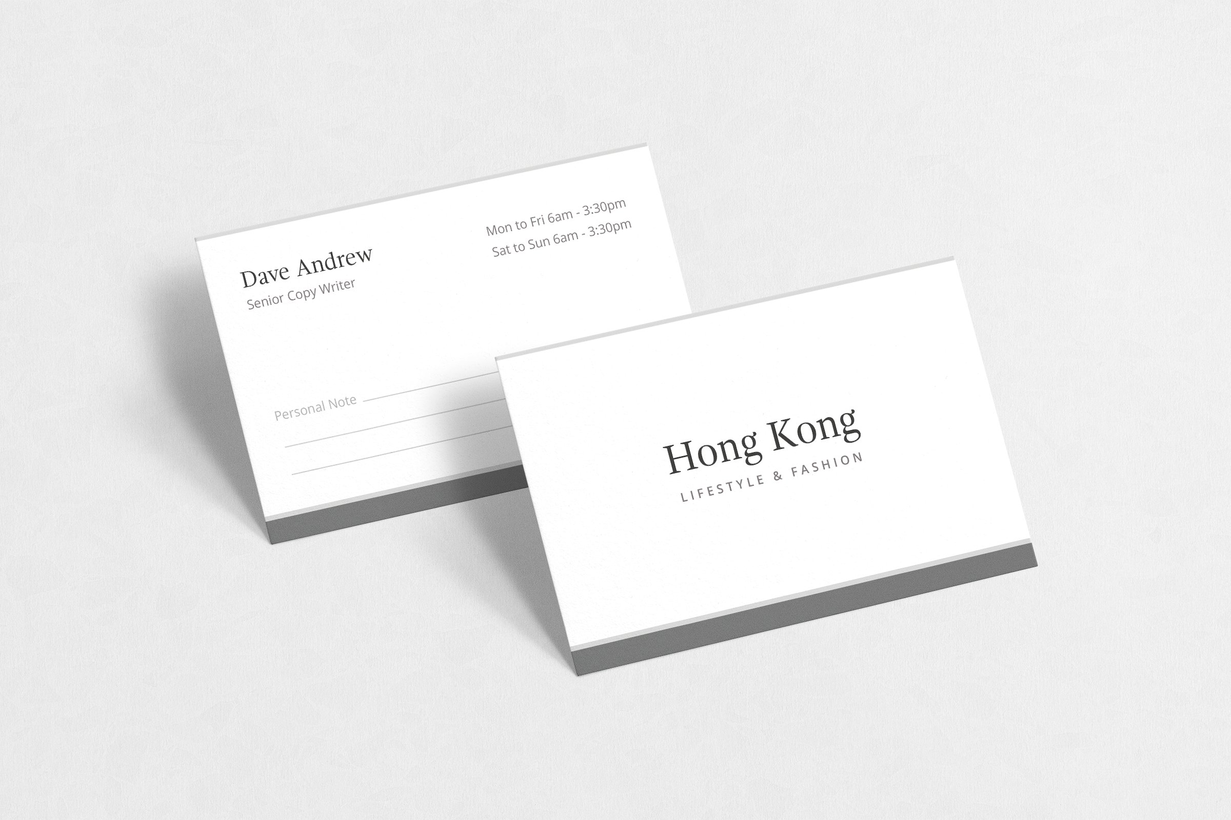 极简主义企业名片设计模板4 Hong Kong Business Card插图(3)