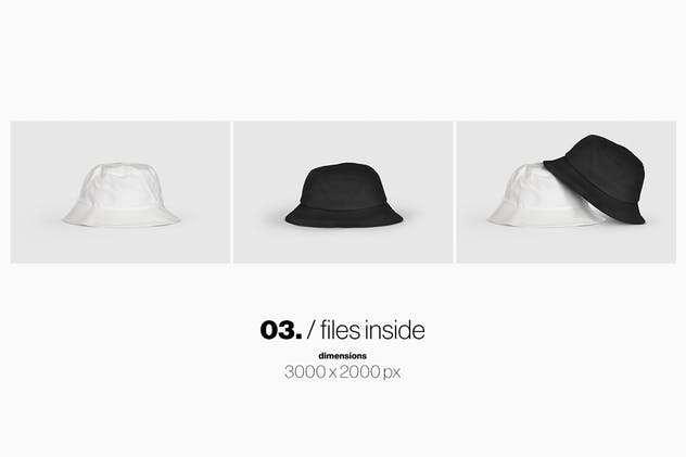 渔夫帽帽子设计样机模板 Bucket Hat Mockup插图(5)