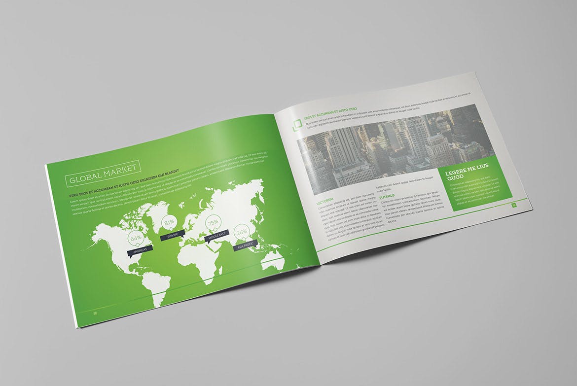 横版公司/企业画册设计设计模板 LIght Business Landscape Brochure插图10
