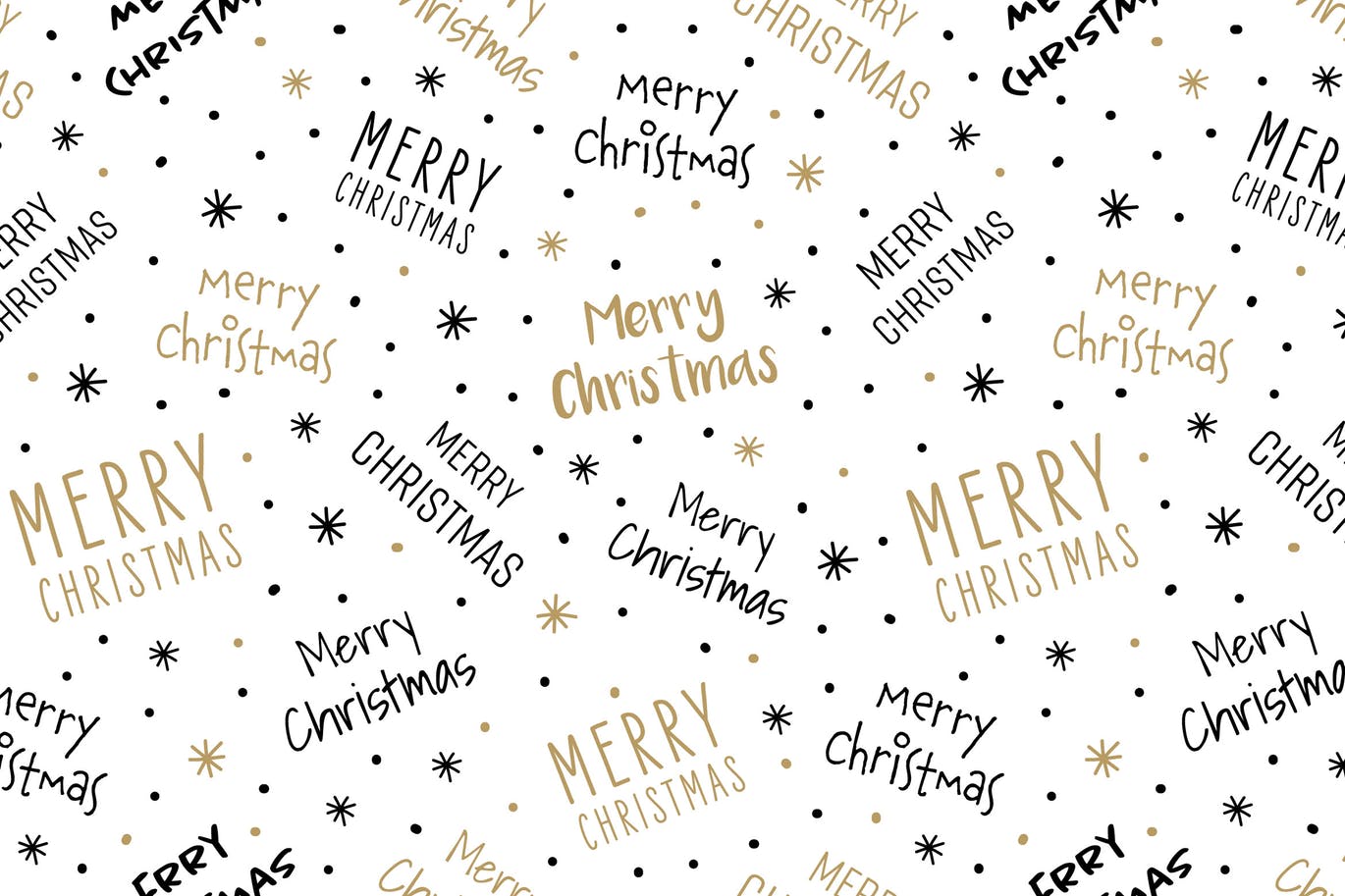 圣诞节祝福语无缝贴图设计素材 Merry Christmas greeting seamless pattern vector插图