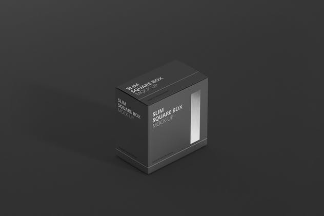 方形薄纸盒包装盒样机 Package Box Mockup – Slim Square插图7