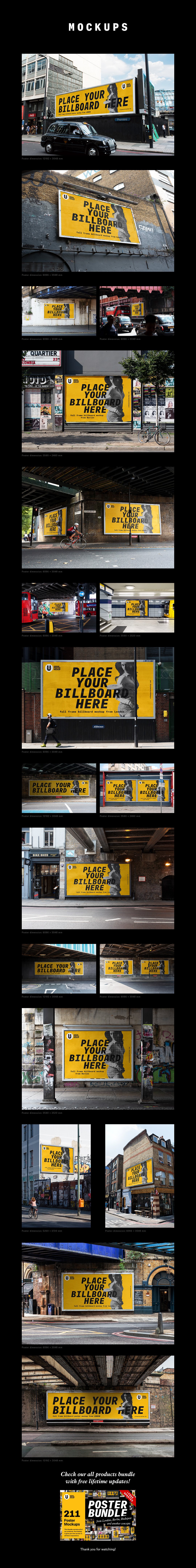 户外广告牌展示样机下载 Billboard Mockup [psd] 2.45 GB插图(1)