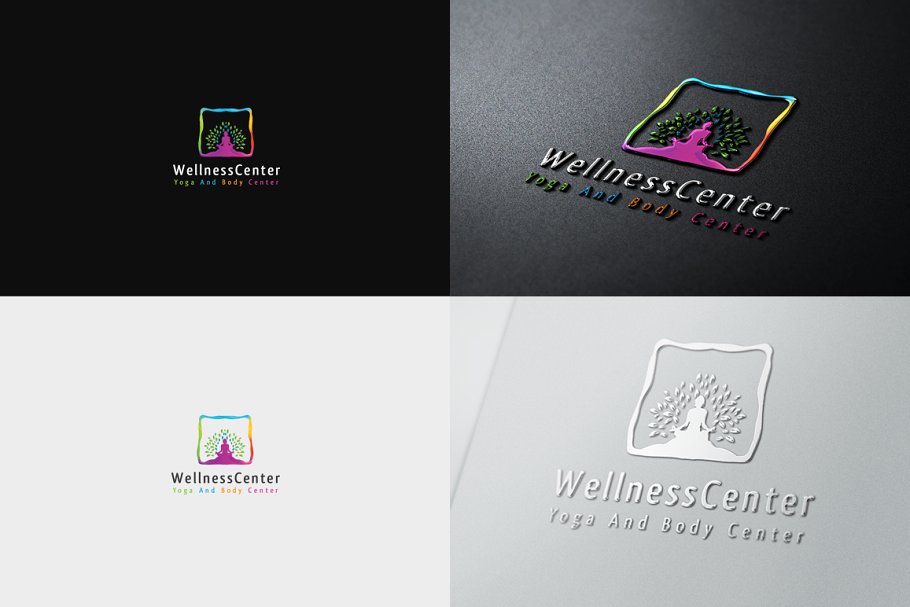瑜伽培训机构Logo模板 Yoga Wellness Logo插图(2)