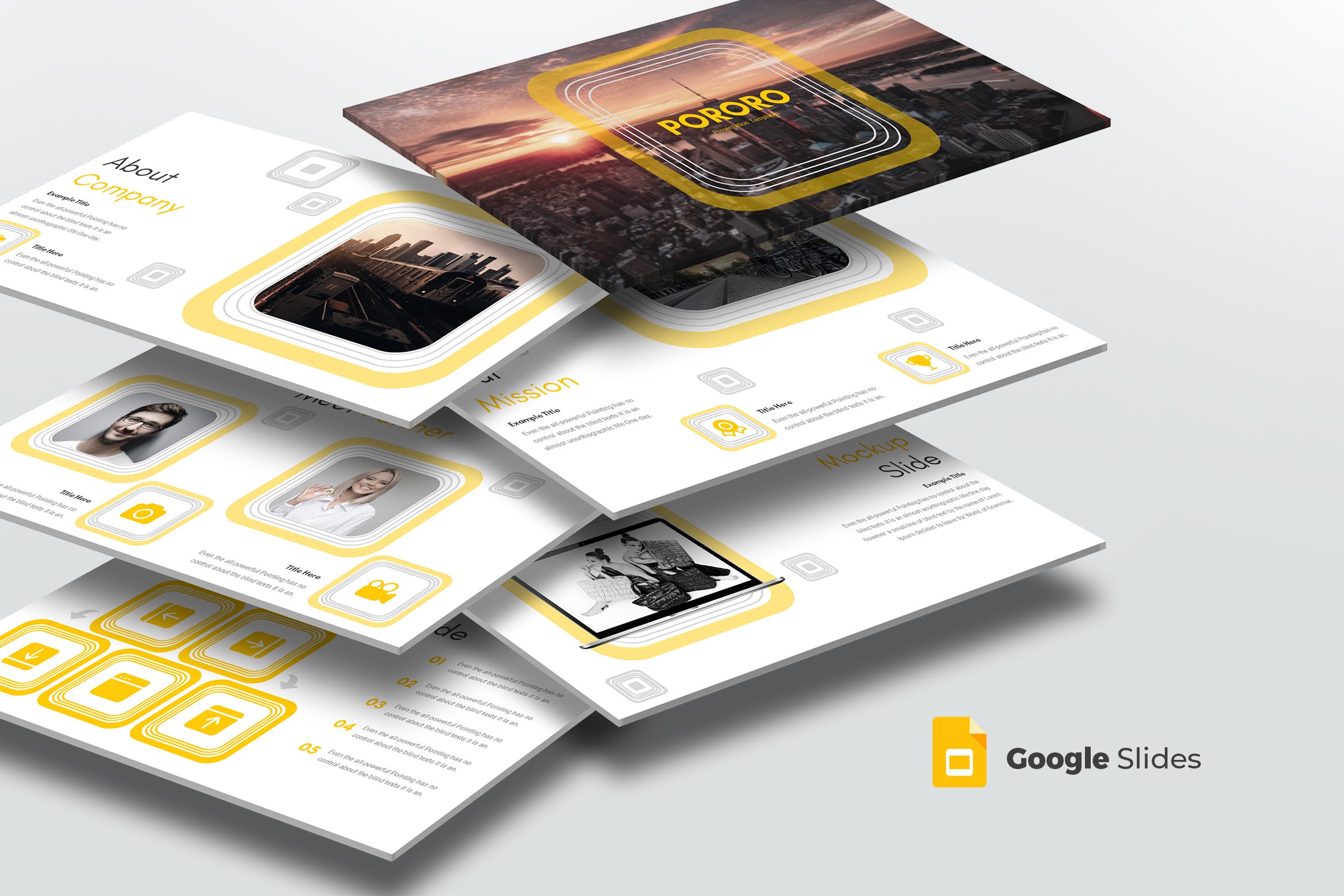 公司业务推广谷歌幻灯片设计模板 PORORO – Google Slides Template插图