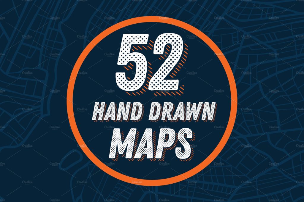 52款手绘地图素材合集下载[ai,eps,psd]插图