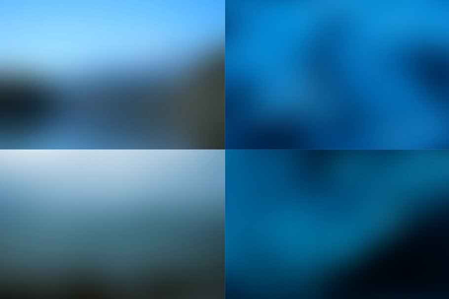 蓝色阴影模糊背景素材 Blurred Backgrounds – Shades of Blue插图(1)