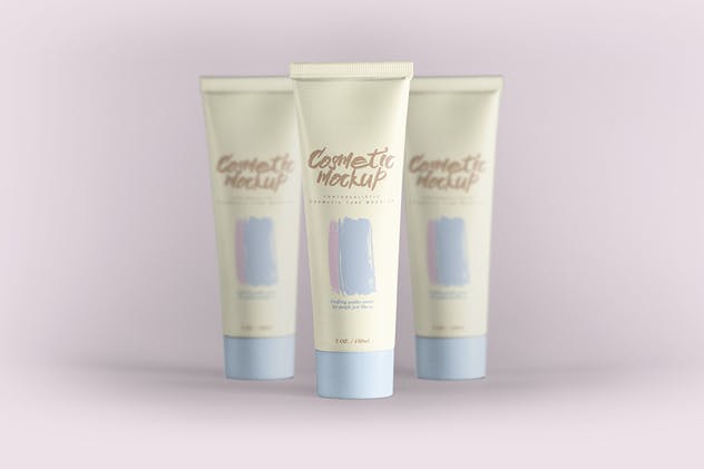 美容化妆品软管包装样机 Cosmetic Tube Packaging Mockup插图5